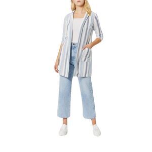 BCBGeneration Women's Stripe Boyfriend Blazer. Cotton.   Medium